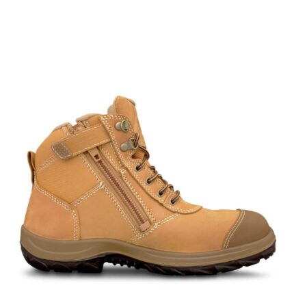 Zip Sided Ankle Boot Wheat